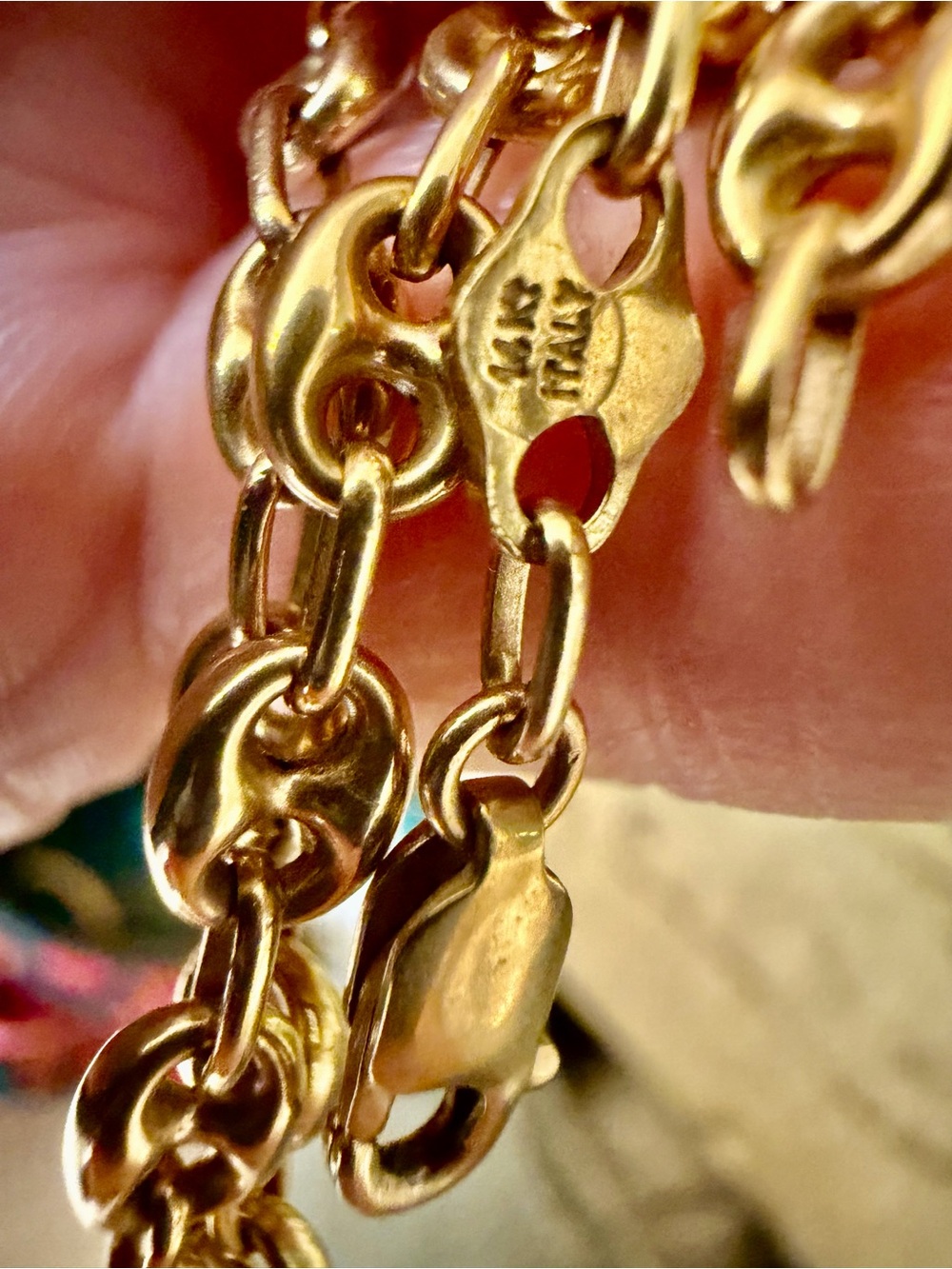 14 karat gold, mariner chain - Picture 4 of 5